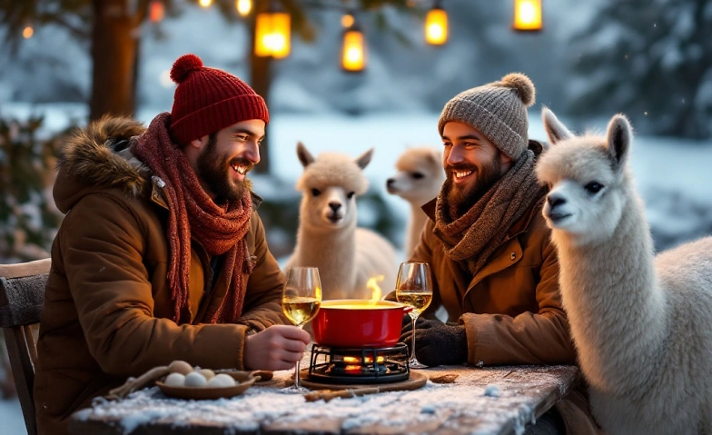Fondue inmitten Alpakas - Selzach