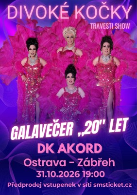 Travesti show Divoké kočky GALAVEČER 20 LET