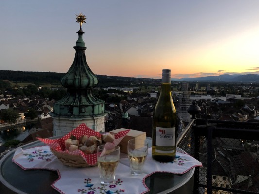 What remains of the day: sunset on the St. Ursenturm tower