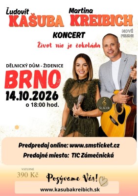 Concert of Ľudovít Kašuba and Martina Kreibich in Brno - Židenice