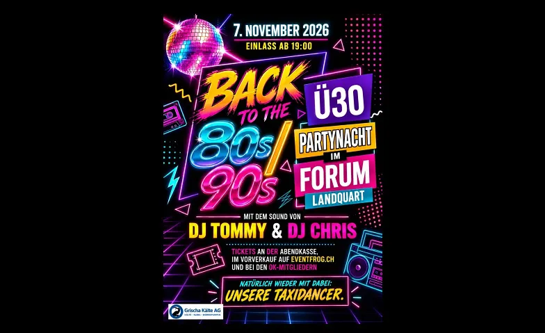 Ü30 Partynacht- Back to the 80s/90s