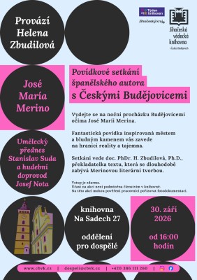 Povídkové setkání španělského autora s Českými Budějovicemi