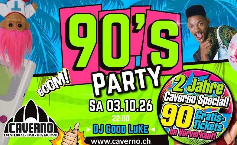 90’s PARTY – 2 Jahre Caverno Special!