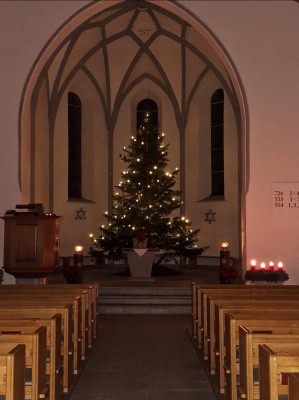 Service religieux pour la veille de Noël
