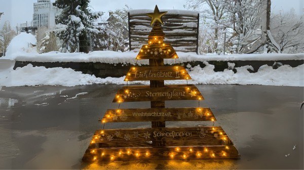 Naturena: Pallet Christmas Tree with Lights