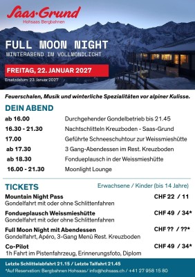 Full Moon Night - Winter Evening by the Light of the Full Moon