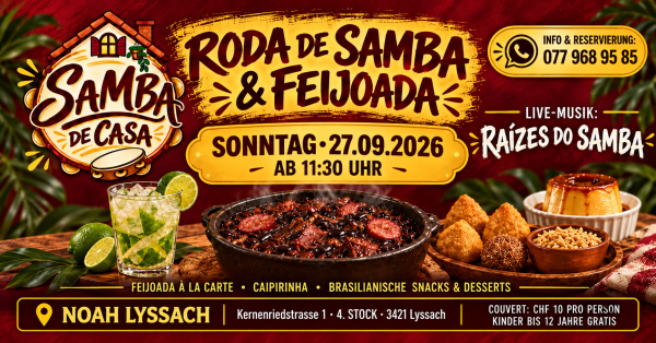 Samba, Feijoada et joie de vivre brésilienne en Suisse !