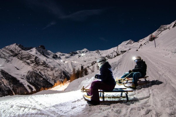 Night Sledding Saas-Fee