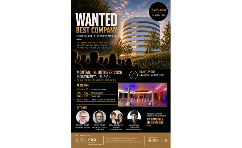 Filmpremiere “Wanted Best Company”, Talk & Networking-Apéro