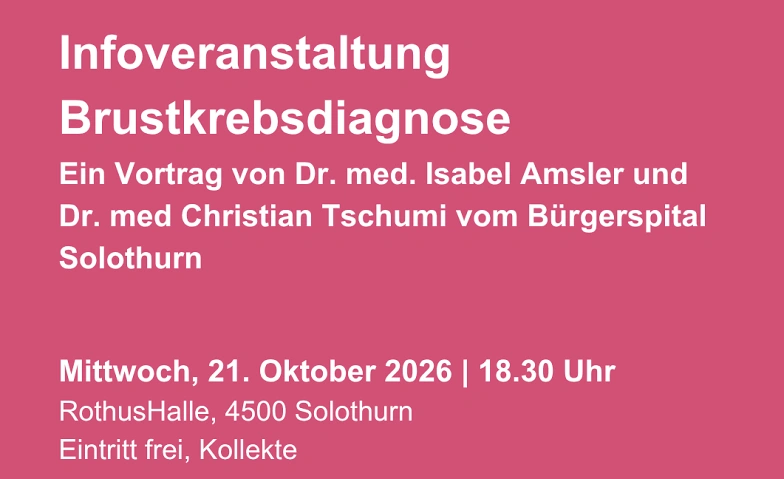 Infoveranstaltung Brustkrebsdiagnose