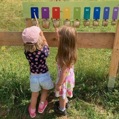 Adventure Trail: Lea and Ben with the Mother Cows