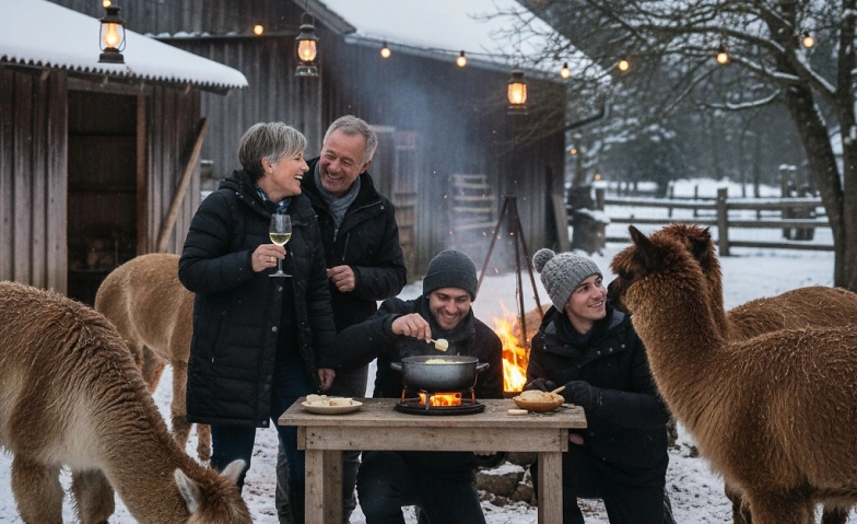 Fondue inmitten Alpakas - Zunzgen