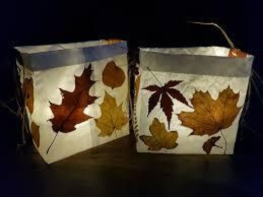 Herbst-Laterne basteln