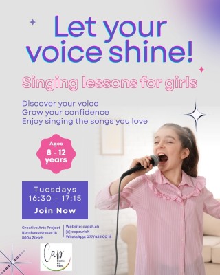 Singing Lessons for Girls (8-12yo)