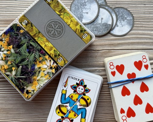 Game Afternoon with Dice and Cards