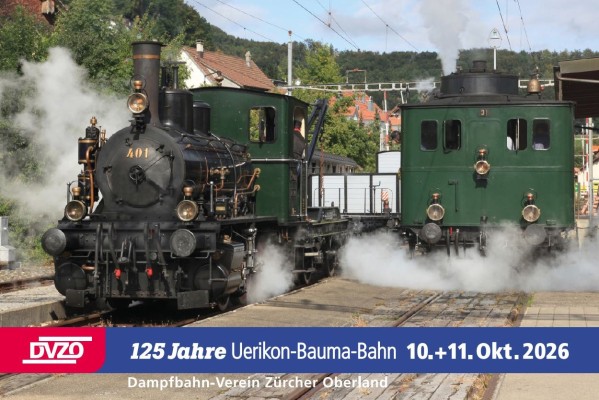 125 ans de la ligne de chemin de fer Uerikon-Bauma : Le grand festival du train à vapeur dans l'Oberland zurichois !