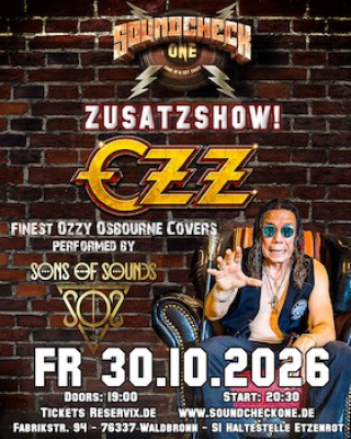 Espectáculo adicional: OZZ – tributo a Ozzy Osbourne por SONS OF SOUNDS