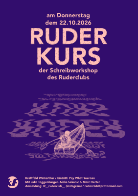 Rowing Course – Writing Workshop at Kraftfeld