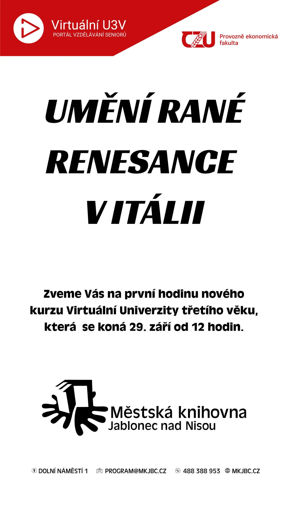 U3V: EARLY RENAISSANCE ART IN ITALY