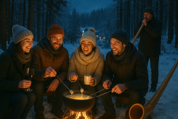 Open-Air Fondue Party at Fuxenbödeli in Tschiertschen