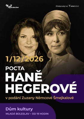 Hommage à Hana Hegerová à Mladá Boleslav