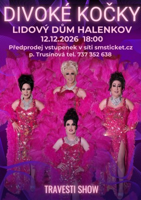 Travesti show Divoké kočky v Halenkově