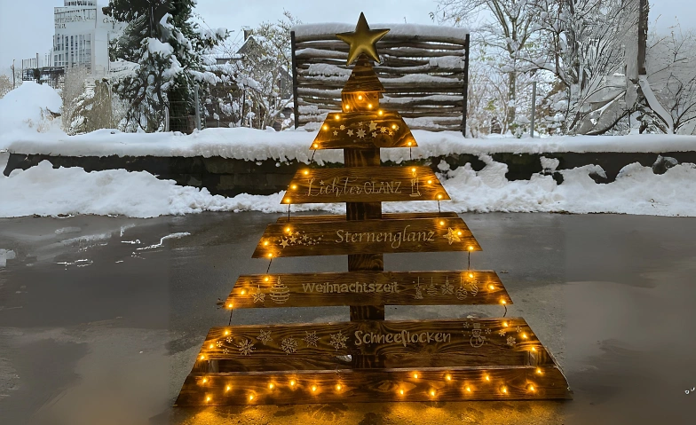 NATURENA: Palettentannenbaum mit Lichterkette