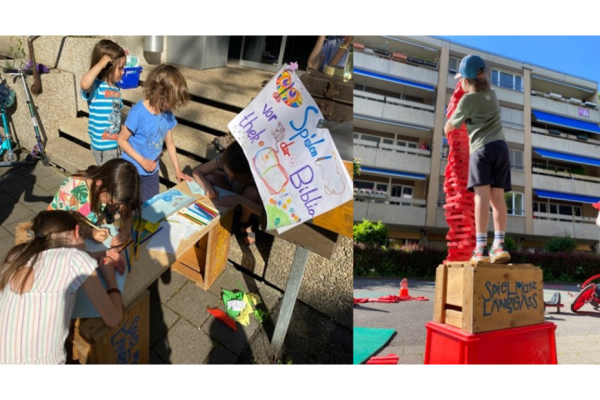 Spielplatz vor der Bibliothek