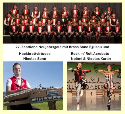 27. Festliche Neujahrsgala Kloten: Brass, Hackbrett und Rock ’n’ Roll