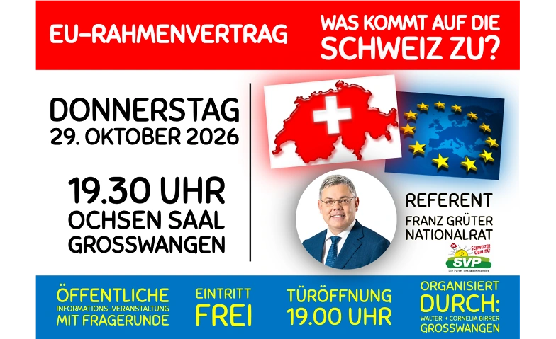 EU-Rahmenvertrag - Was kommt auf die Schweiz zu?