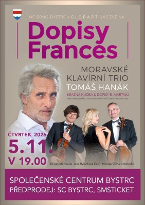 Tomáš Hanák a Moravské klavírní trio – Dopisy Frances