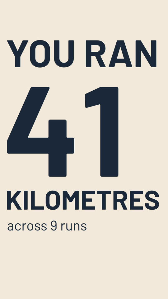 Ana’s video in Big type, 41 km.