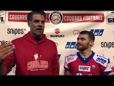 Lübeck Cougars - Berlin Adler, Post Game Interviews (25. August 2018)