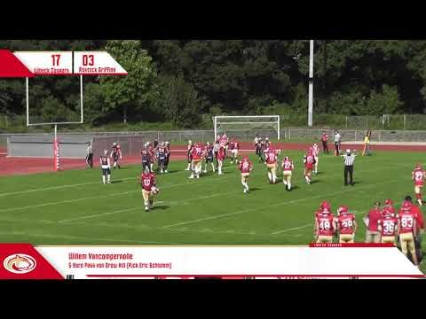 Highlights: Lübeck Cougars - Rostock Griffins (15. August 2021)