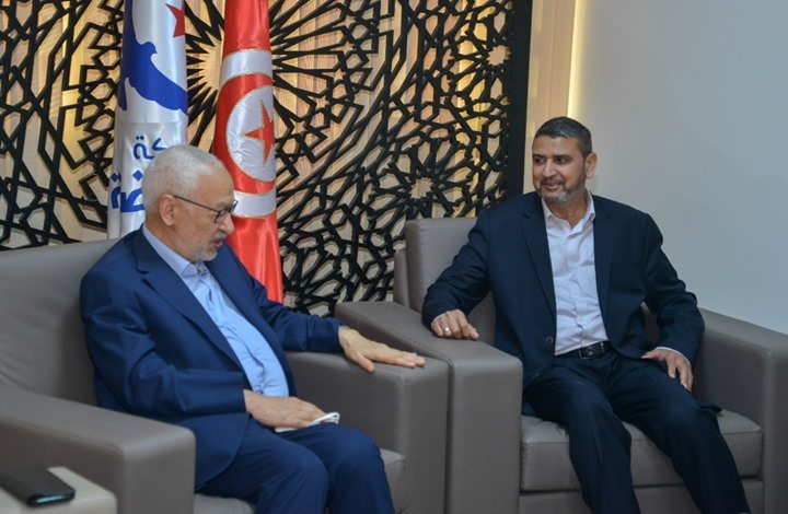 الغنوشي يستقبل وفدا من حماس ويؤكد دعمه لفلسطين