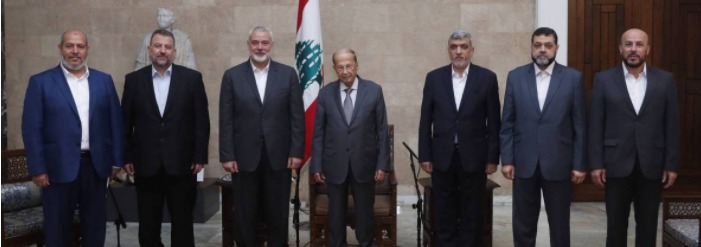 هنية يلتقي رئيس الجمهورية اللبنانية العماد ميشال عون