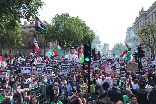 مسيرات حاشدة في أوروبا دعماً للشعب الفلسطيني