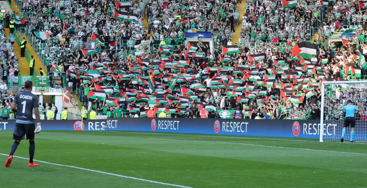 جماهير سلتيك ترفع علم فلسطين في افتتاح الدوري الأسكتلندي.. حولوا المباراة لمظاهرة دعماً لعمال السكك الحديدية