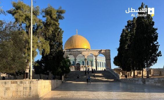 بالصور| المسجد الأقصى صباح اليوم