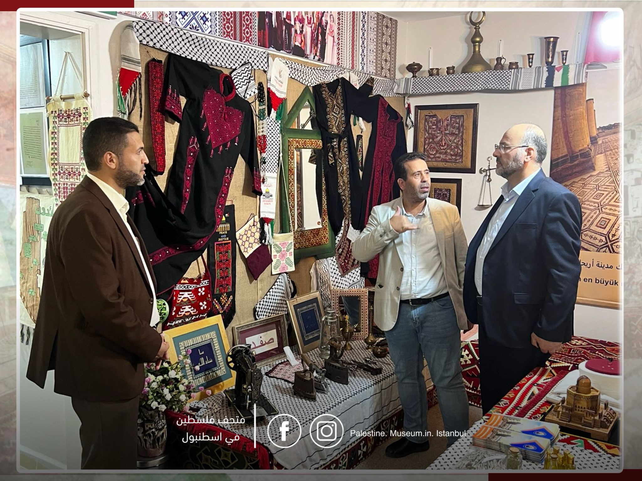 بالصور |  القيادي الفلسطيني على بركة يزور متحف فلسطين في اسطنبول