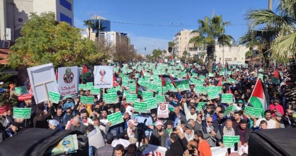 الأردنيون يواصلون حراكهم الشعبي دعمًا للمقاومة ونصرةً لغزة