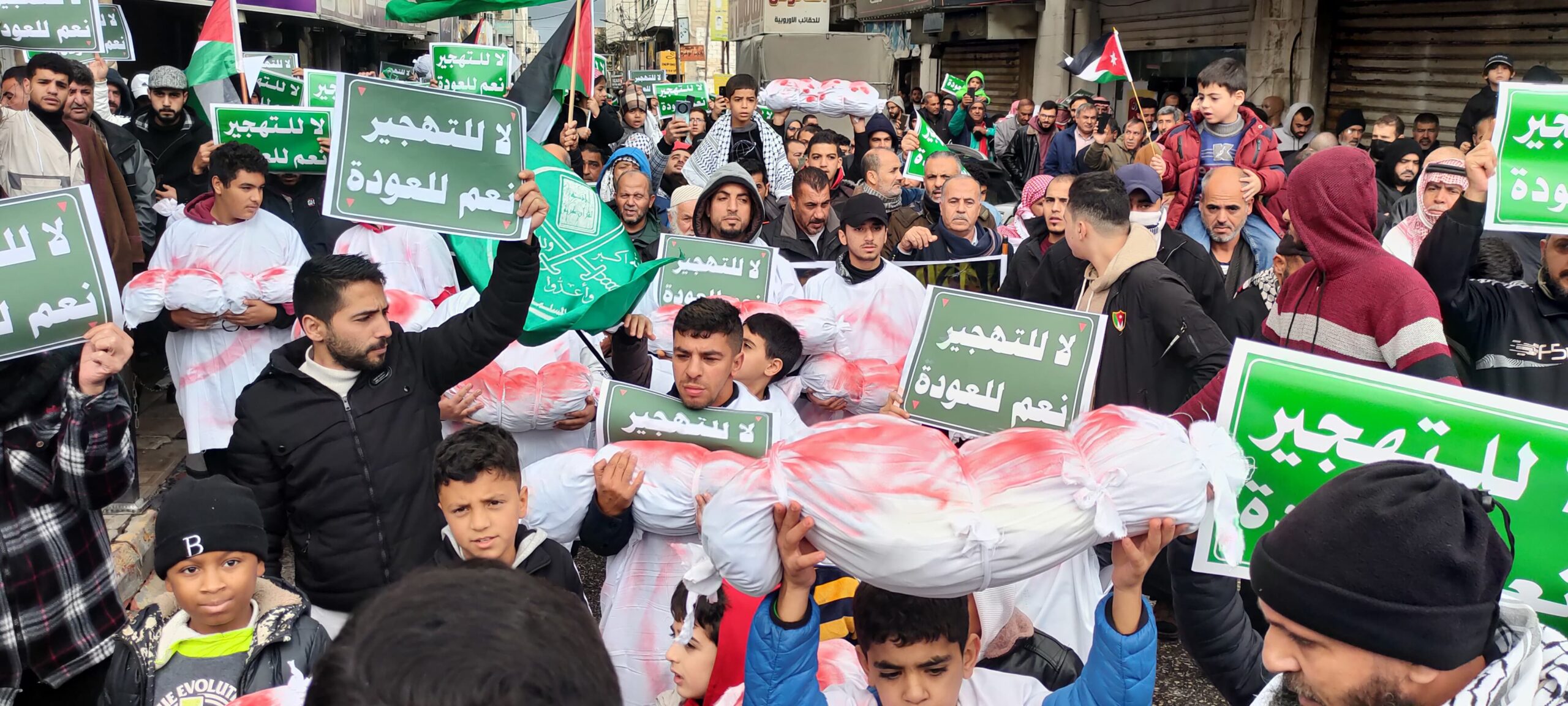 مسيرة حاشدة في اربد تنديدا بالمجازر الصهيونية.. ودعما لصمود الغزيين