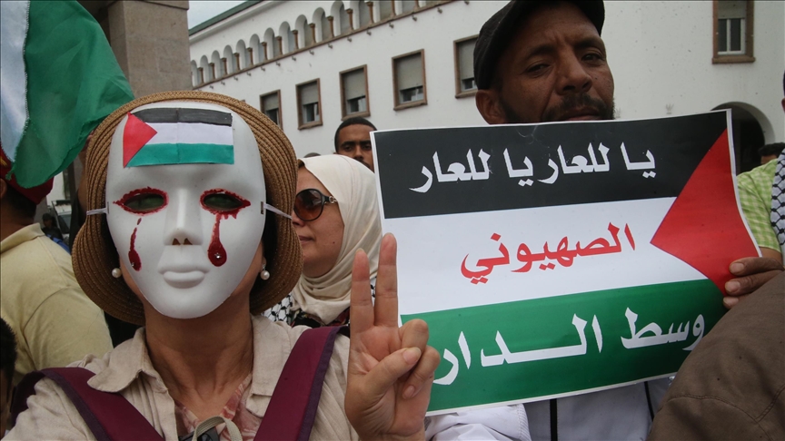 "لا لعبور سفن الموت إلى غزة"... نشطاء مغاربة يحتجون في الدار البيضاء ضد تسهيل عبور الأسلحة إلى الاحتلال