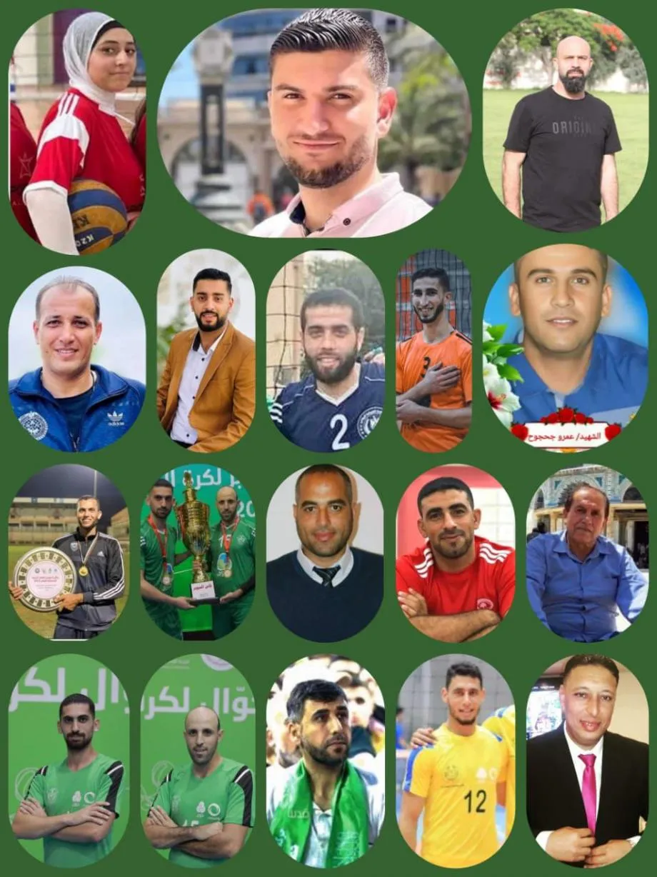 1014 رياضيًا فلسطينيًا ضحايا الحرب الإسرائيلية على غزة