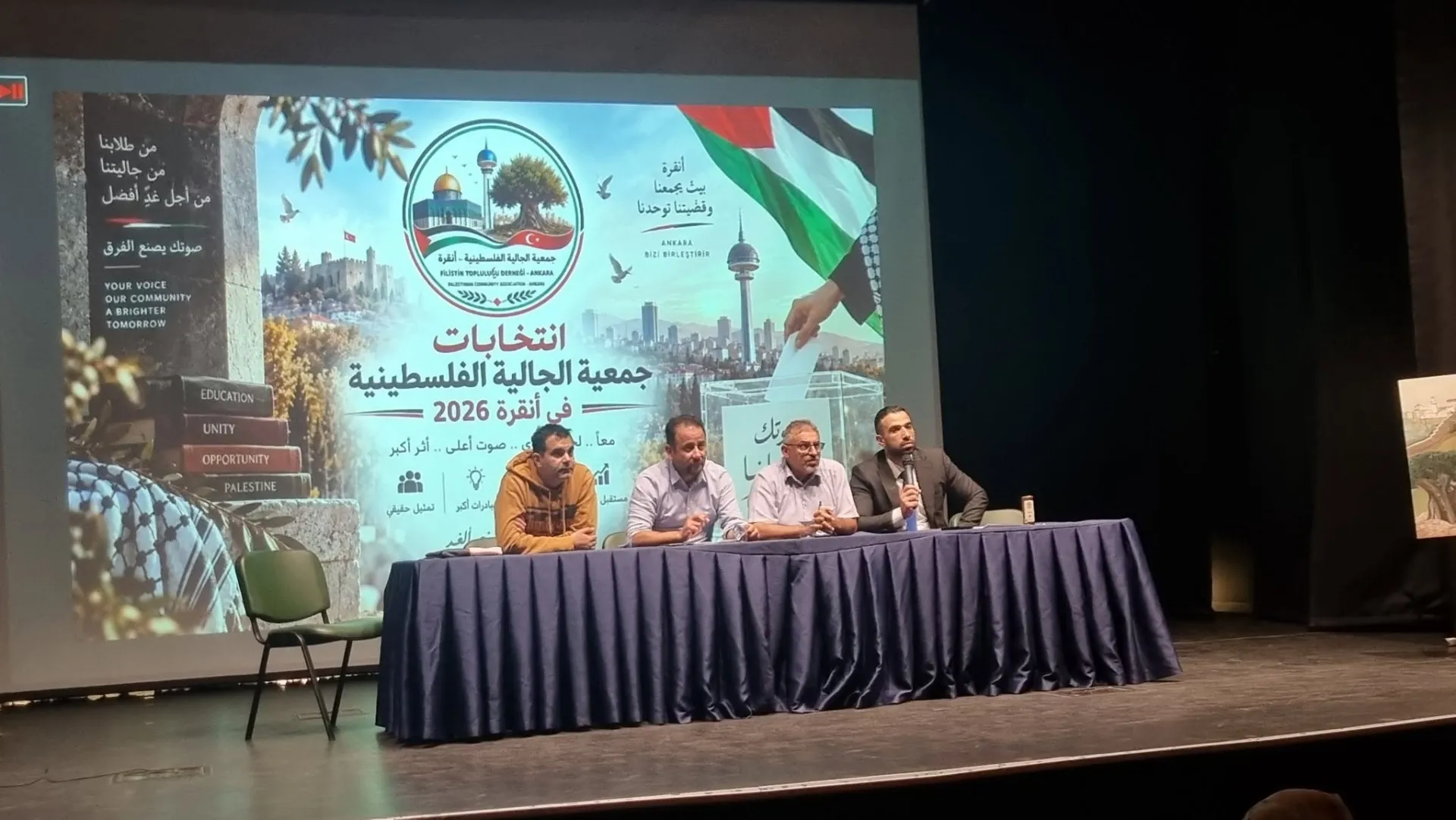 انتخاب هيئة إدارية جديدة للجالية الفلسطينية في أنقرة لمدة 3 أعوام