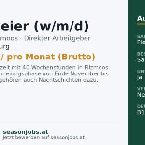 Beschneier (w/m/d) — Filzmoos, Salzburg