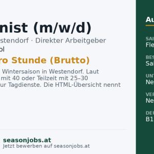 Maschinist (m/w/d) — Westendorf, Tirol