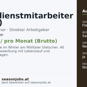 Pistendienstmitarbeiter (m/w/d) — Flattach, Kärnten