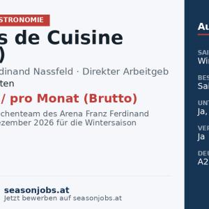 Commis de Cuisine (m/w/d) — Tröpolach, Kärnten