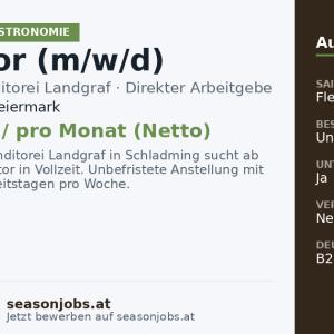 Konditor (m/w/d) — Schladming, Steiermark